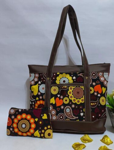 Ankara faux leather handbags