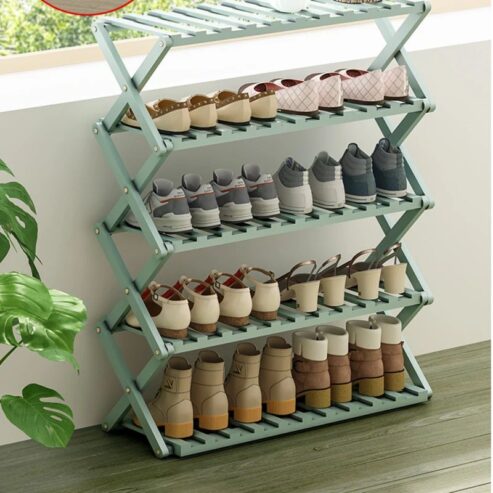 Foldable shoe rack